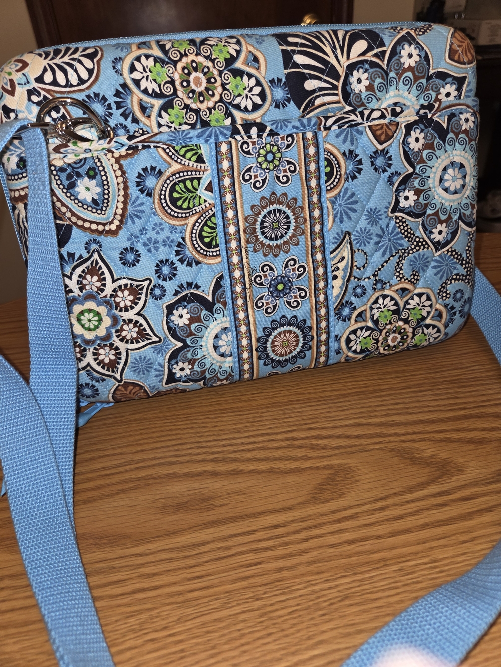 Vera Bradley Blue Floral Quilted Crossbody Tablet Case